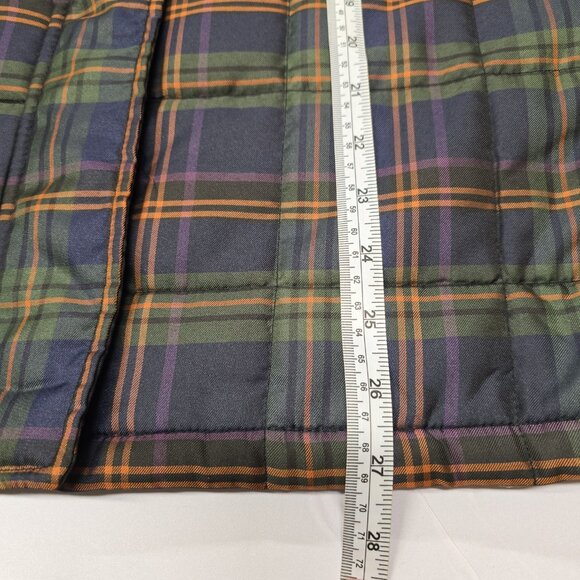 Lauren Women's Plaid Puffer Jacket - Dark Green and Navy - Large - Picture 5 of 8